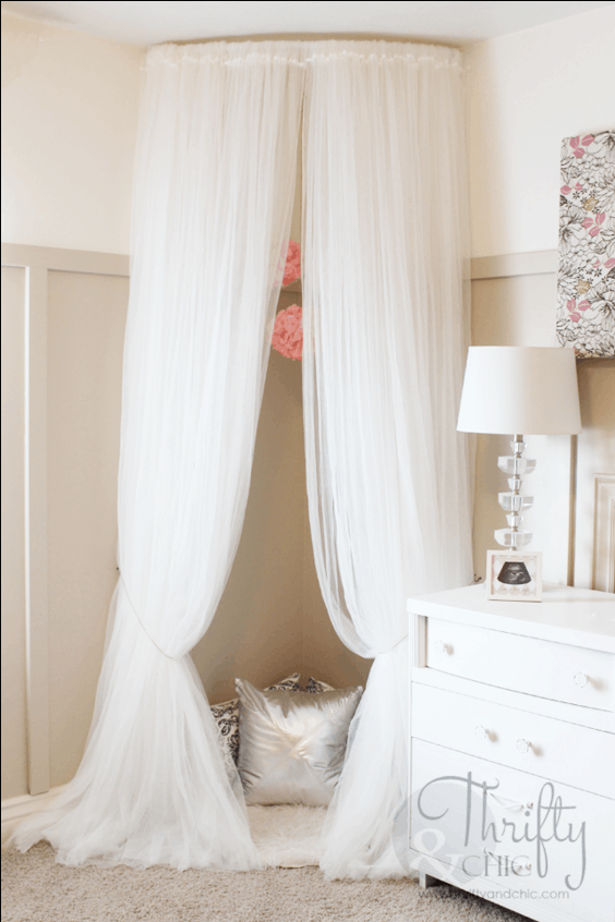 Diy canopy reading nook