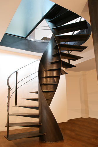 sandrini scale metal spiral staircase design 1 Metal Spiral Staircase   Etika architectural staircase design by Sandrini Scale
