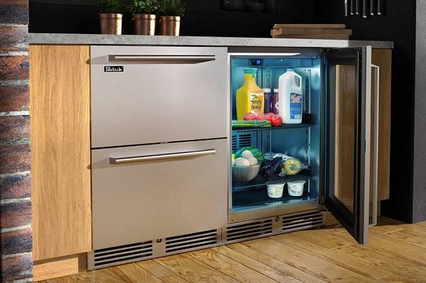 дизайн маленькой кухни с холодильником фото, фото 36