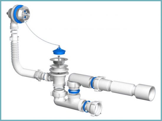 механический слив для ванны