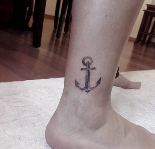 Dotwork Anchor Tattoo by Adana