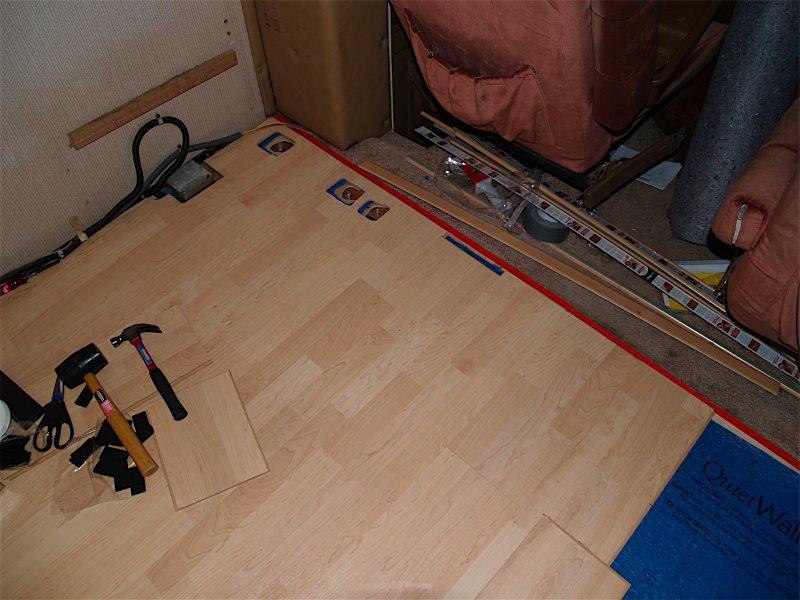 laminate wood on an uneven floor