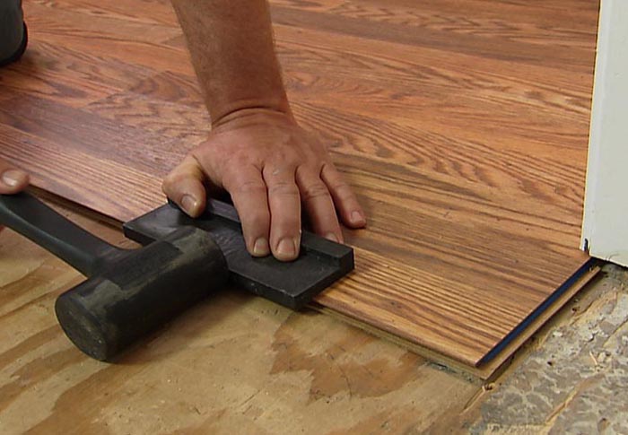 how to lay laminate flooring on wooden floor