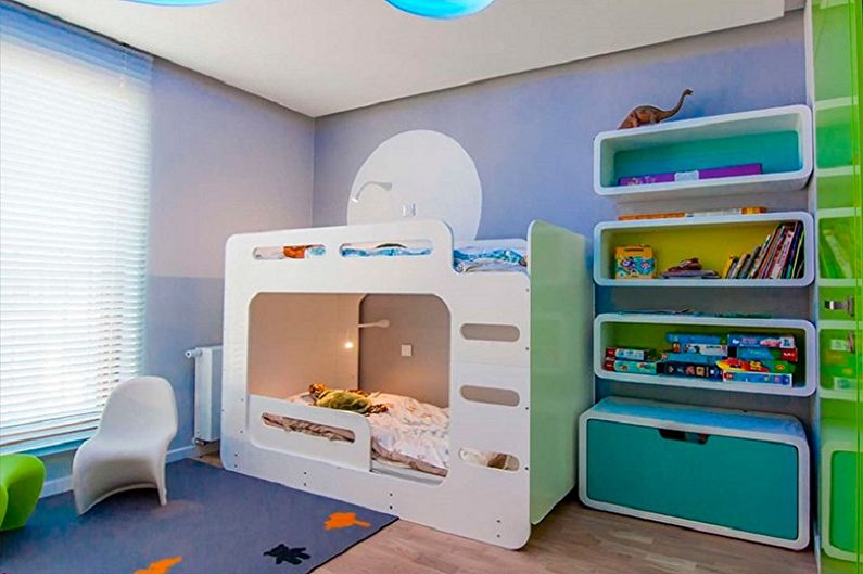 Дизайн интерьера детской комнаты для двух мальчиков - фото